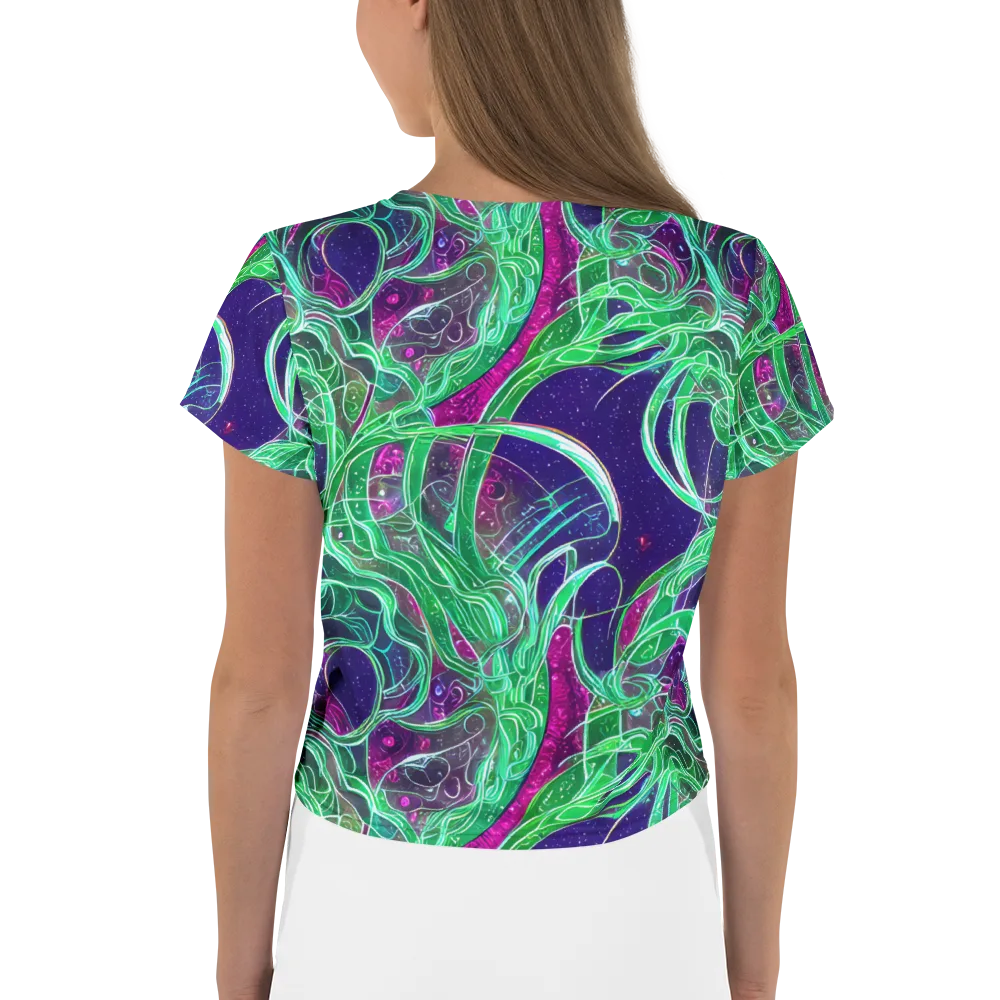 Emerald Starflow on Crop Tee — Back