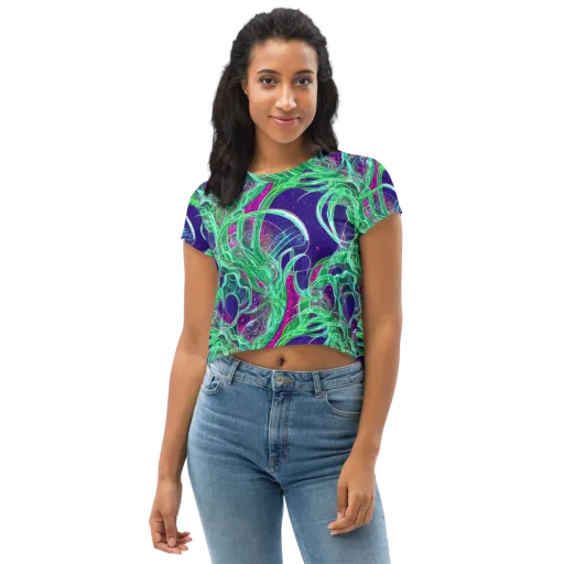 Emerald Starflow on a Crop Tee