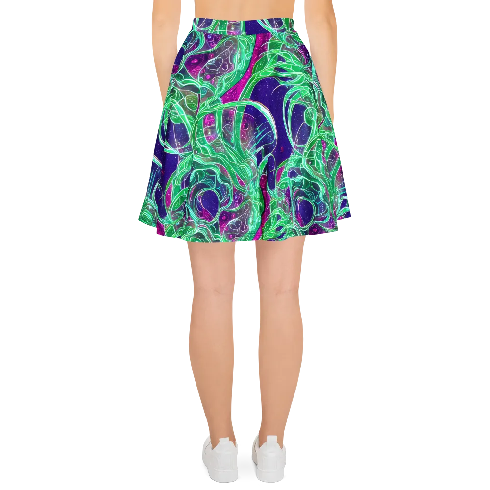 Emerald Starflow on Skater Skirt — Back
