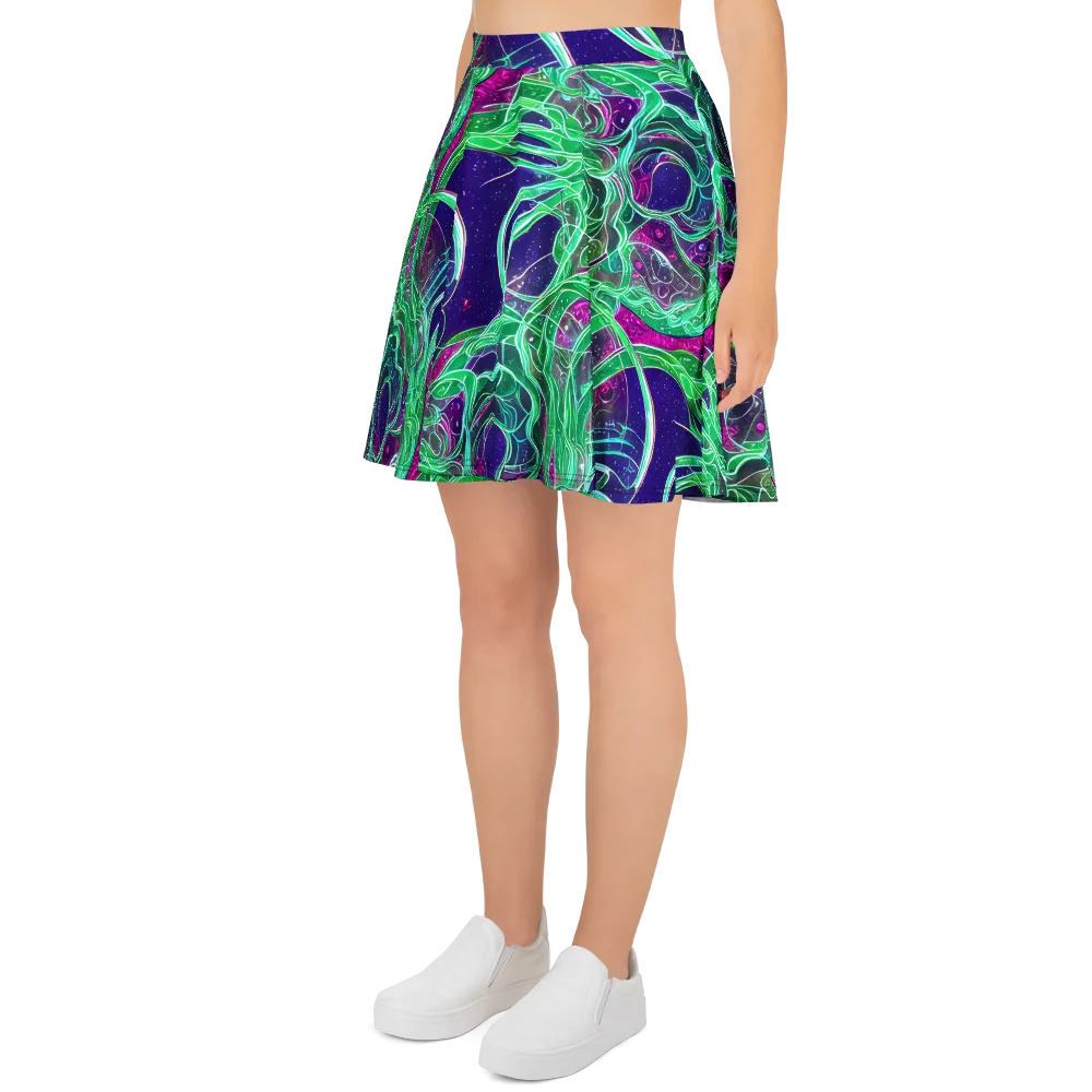 Emerald Starflow on Skater Skirt — Left