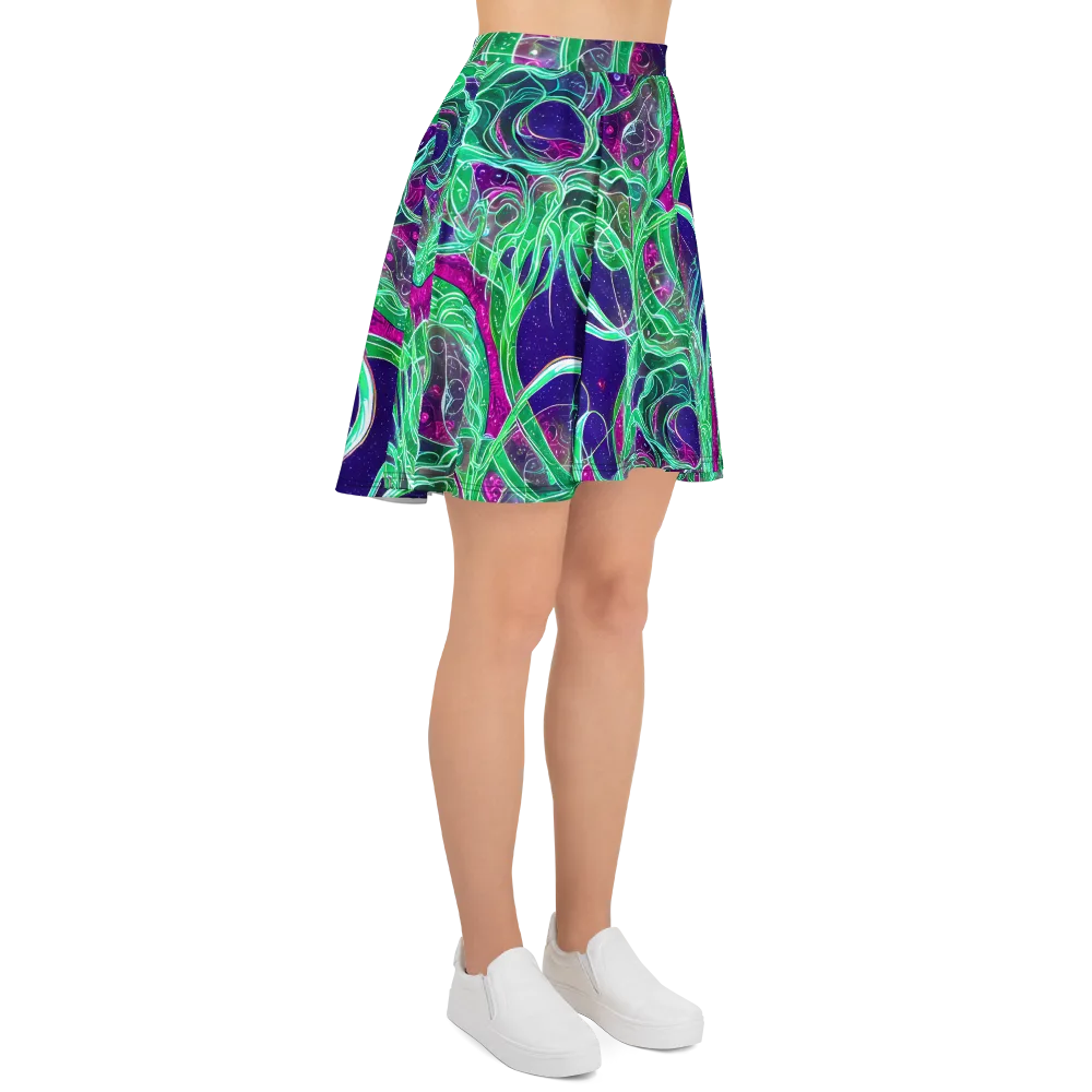 Emerald Starflow on Skater Skirt — Right