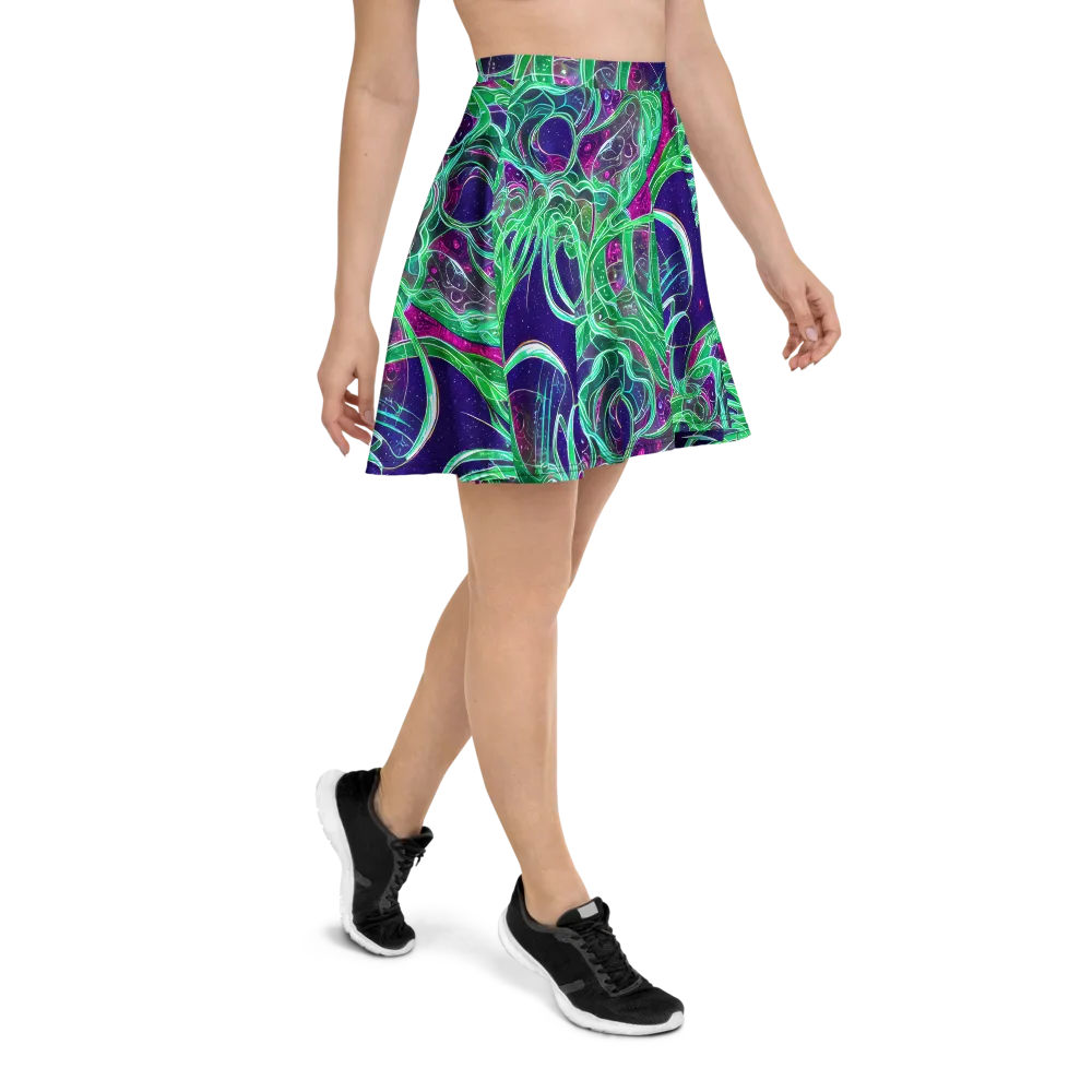 Emerald Starflow on Skater Skirt — Right