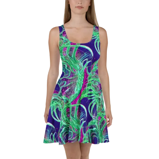Emerald Starflow on a Skater Dress