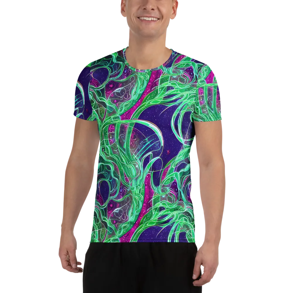 Emerald Starflow on Men's Athletic T-Shirt — Front