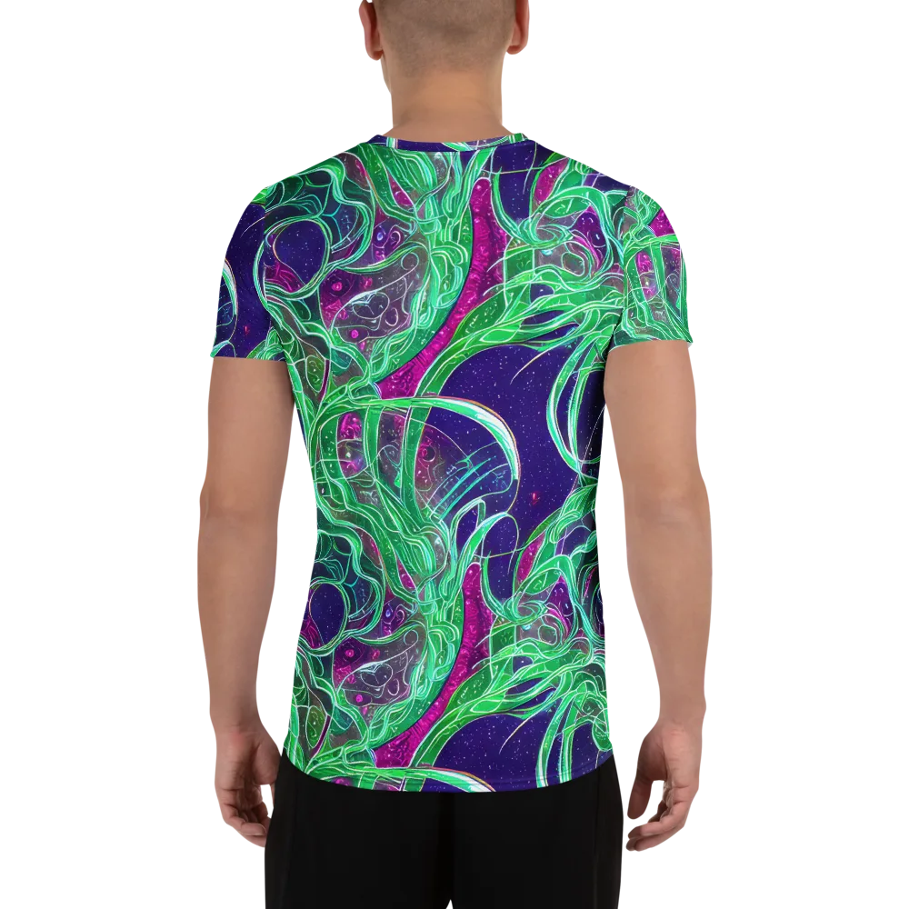 Emerald Starflow on Men's Athletic T-Shirt — Back