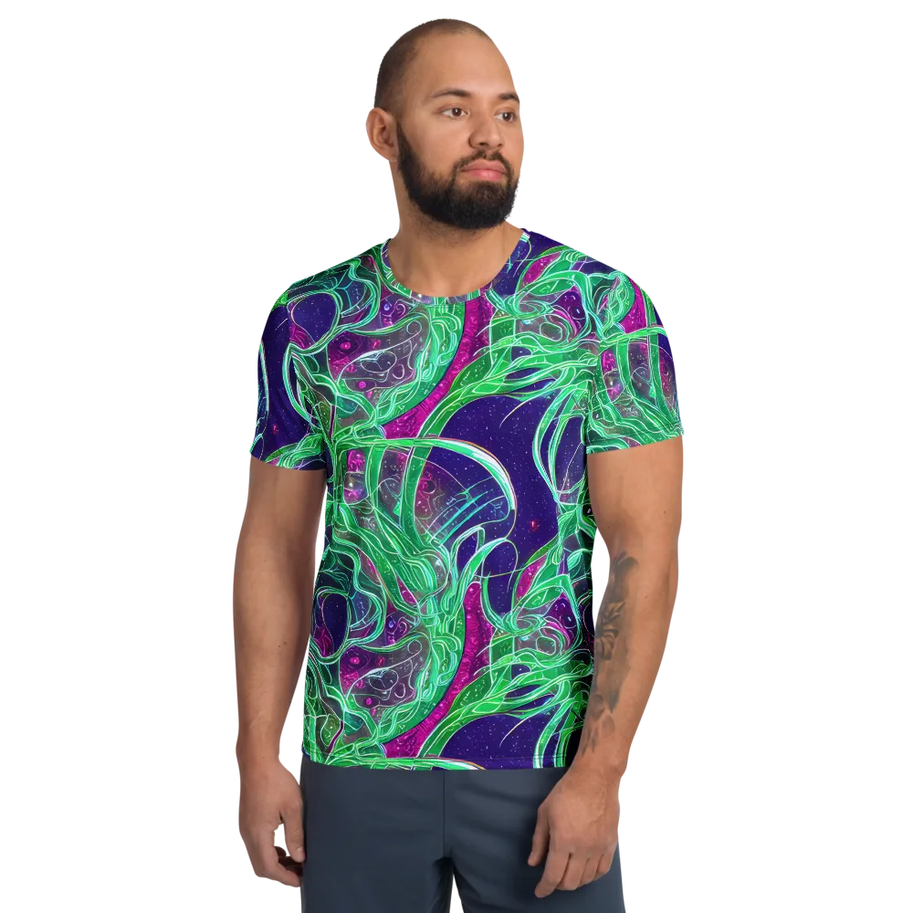 Emerald Starflow on Men's Athletic T-Shirt — Front