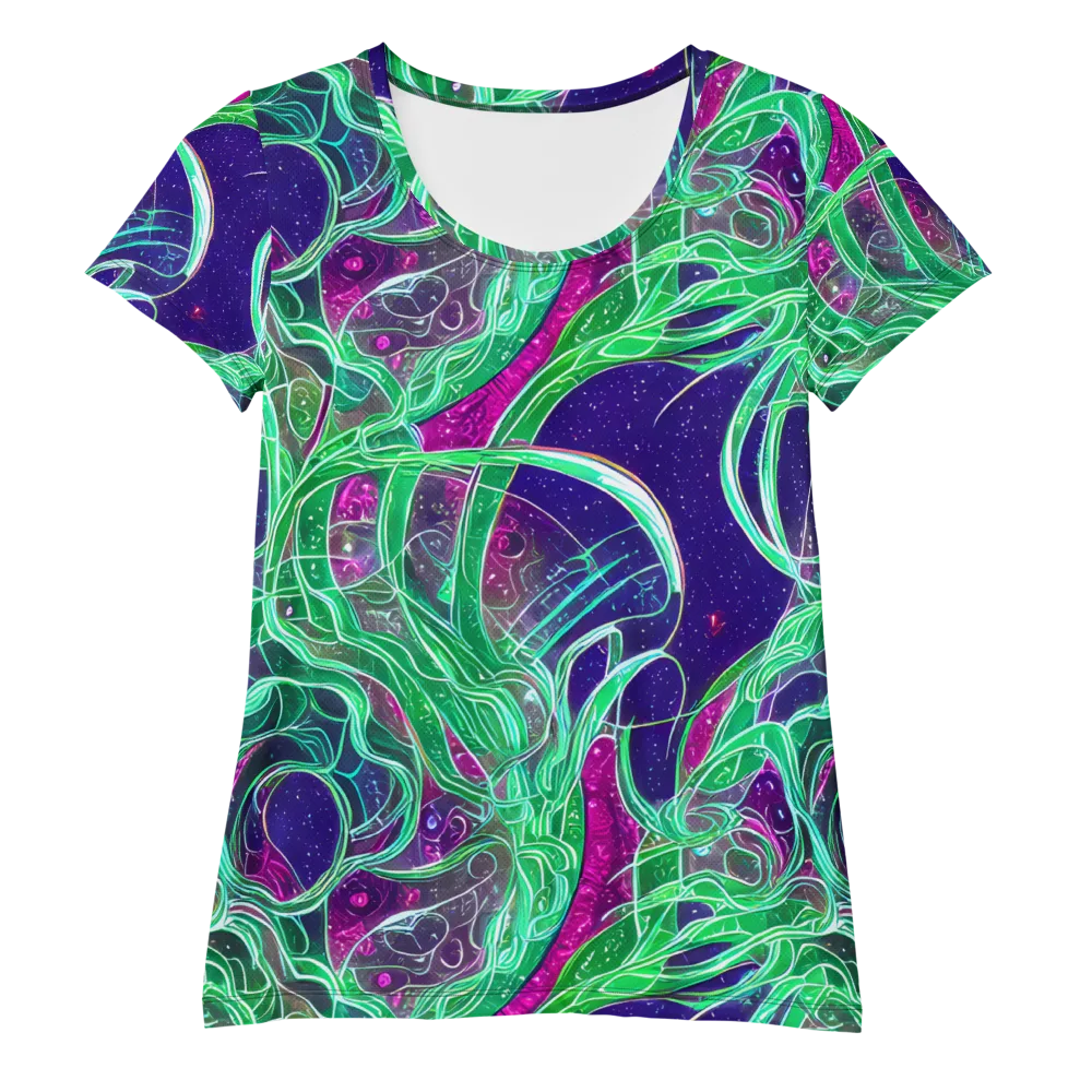 Emerald Starflow on Women's Athletic T-Shirt — Front
