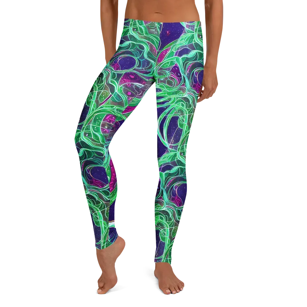 Emerald Starflow on Leggings — Front