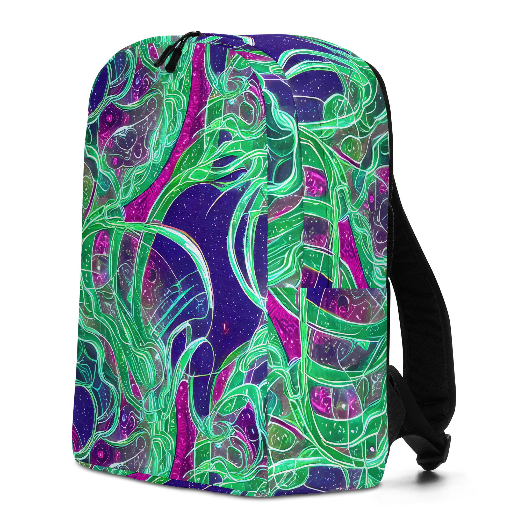 Emerald Starflow on Minimalist Backpack — Left