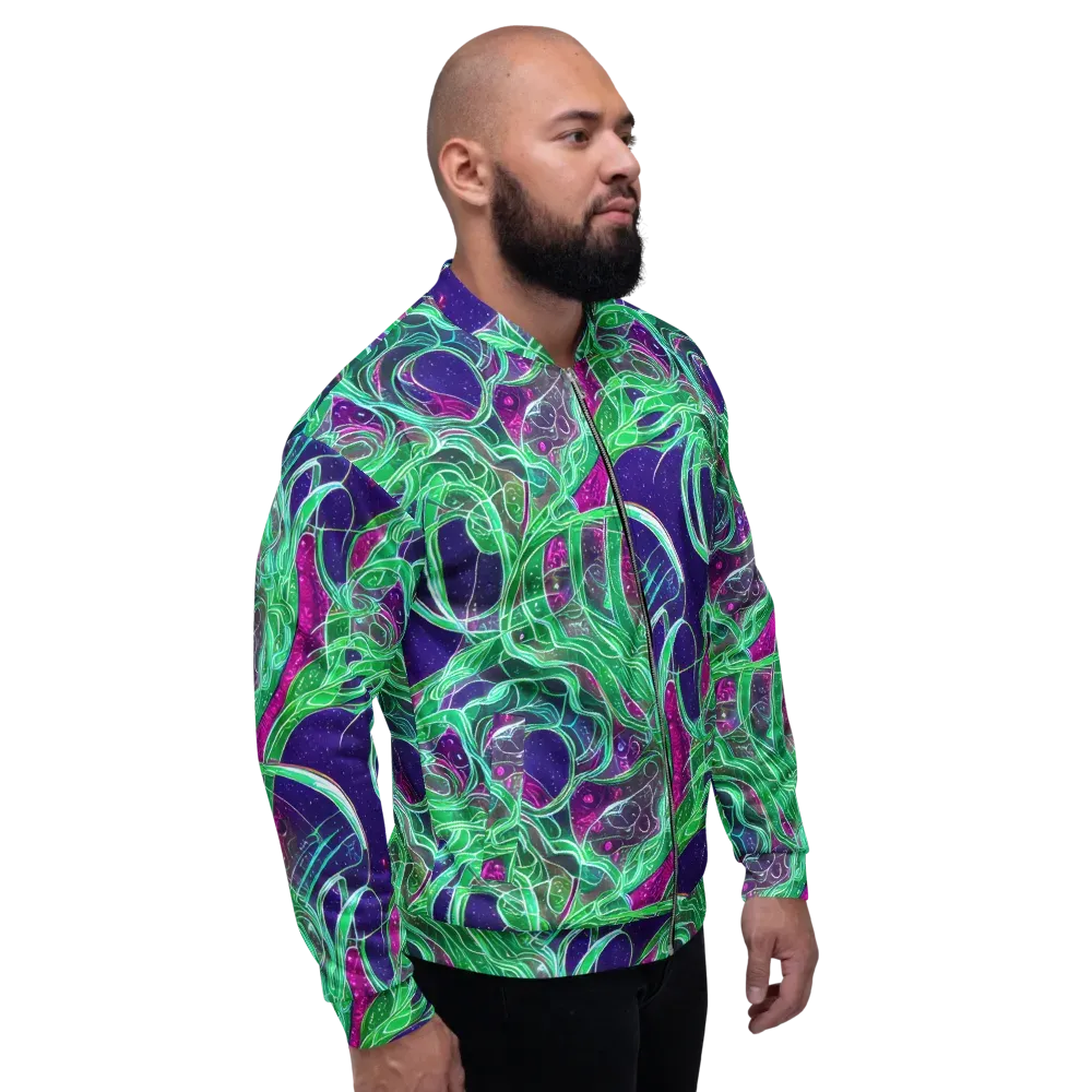 Emerald Starflow on Bomber Jacket — Right