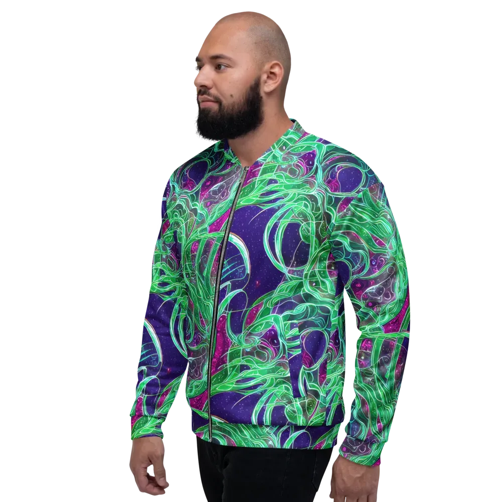 Emerald Starflow on Bomber Jacket — Left
