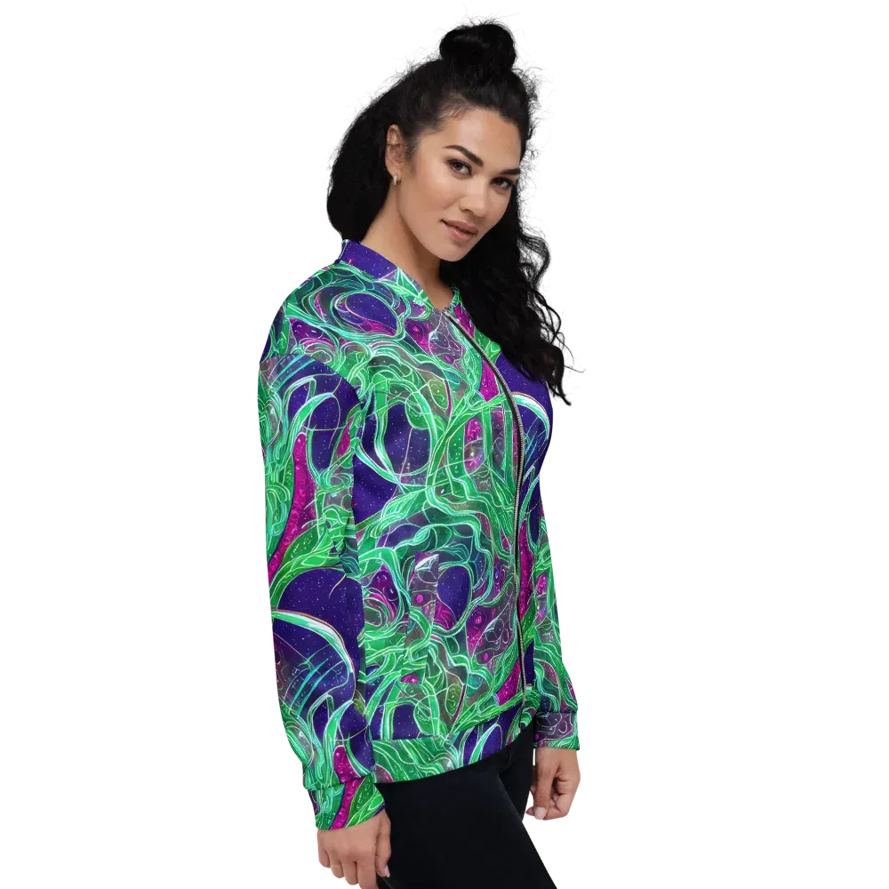 Emerald Starflow on Bomber Jacket — Right