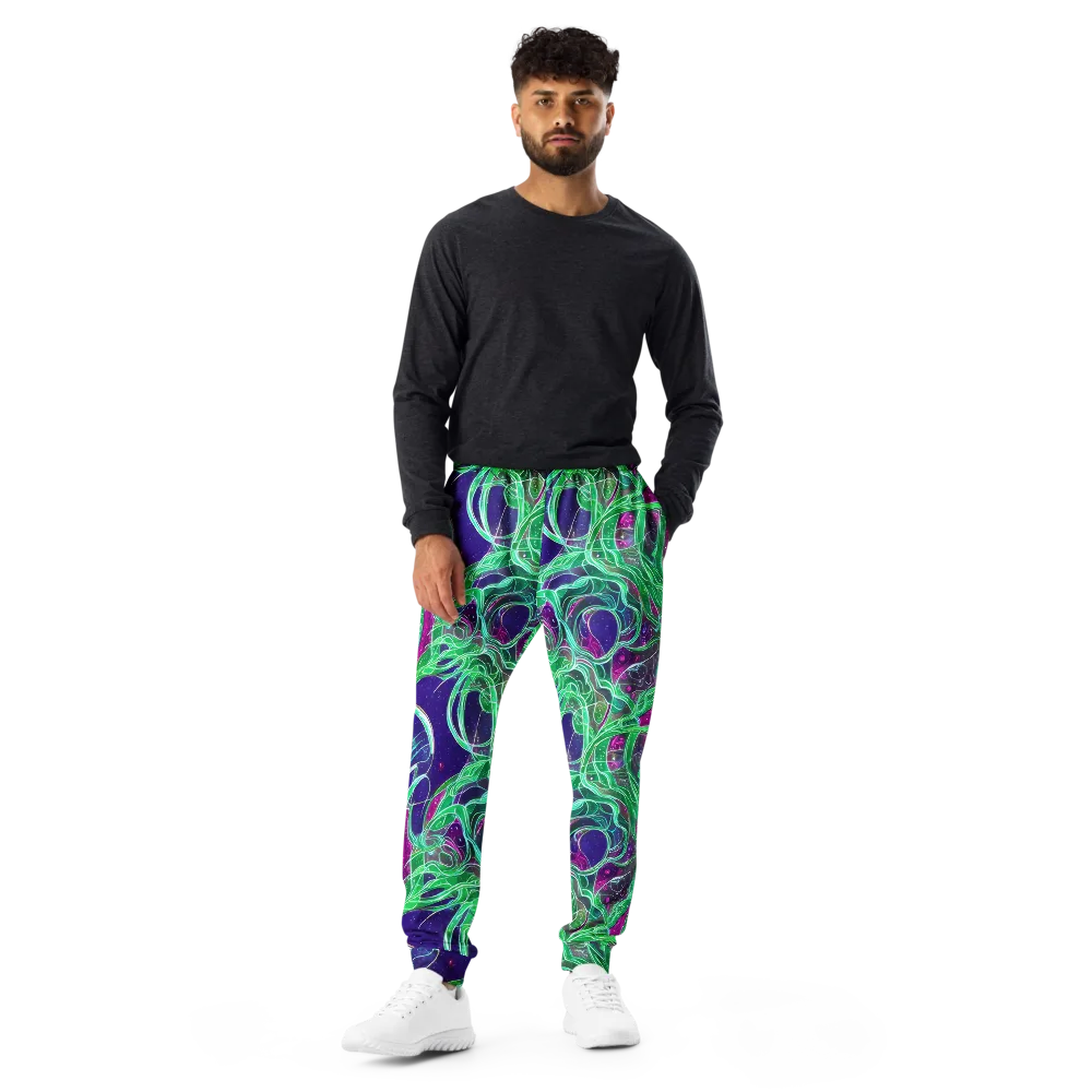 Emerald Starflow on Men's Joggers — Front