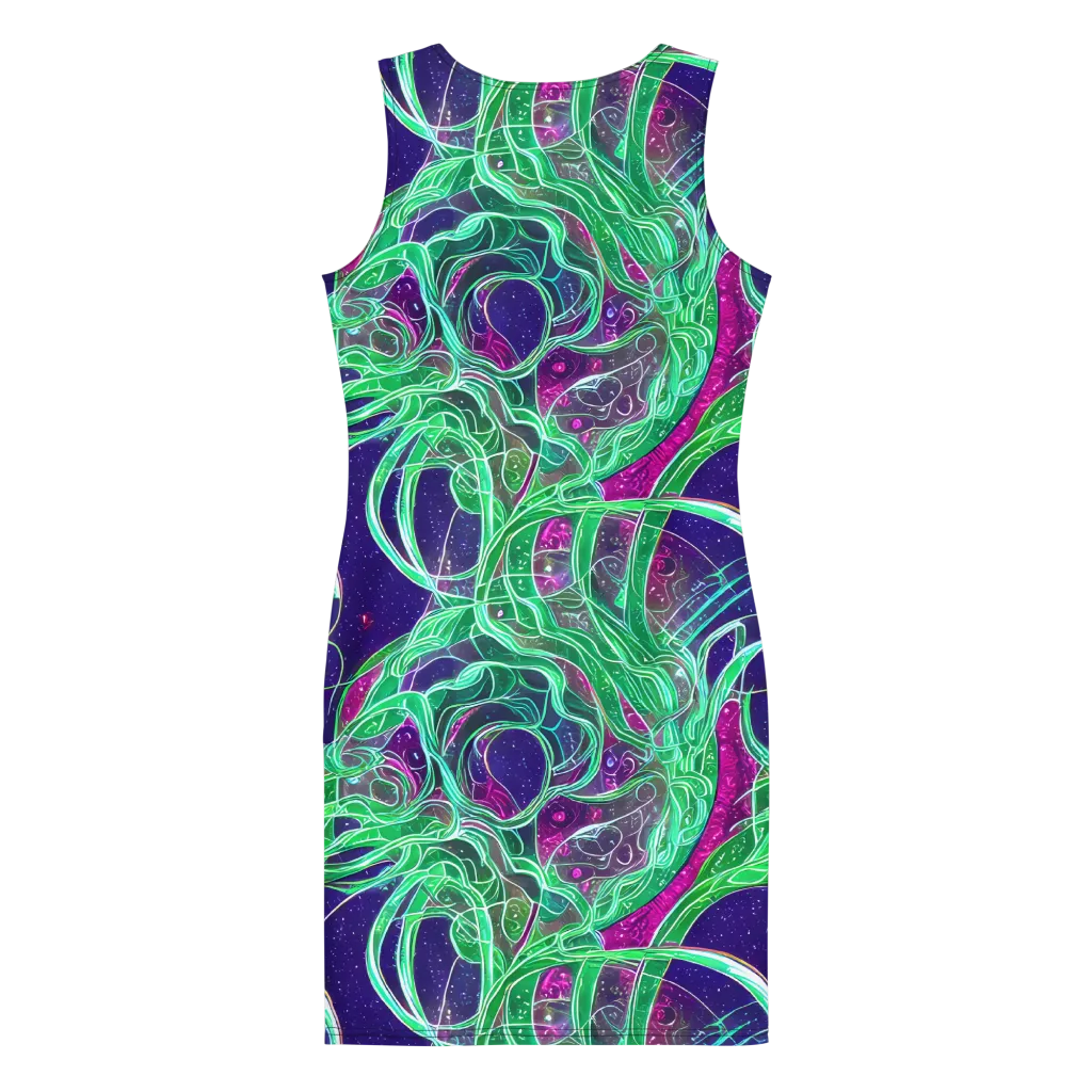 Emerald Starflow on Bodycon Dress — Back