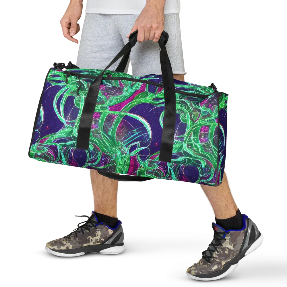 Emerald Starflow on Duffle Bag — Front