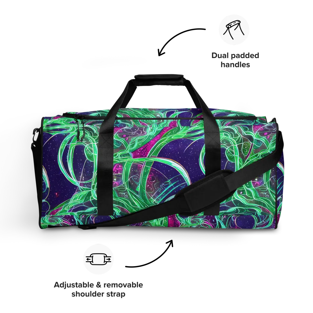 Emerald Starflow on Duffle Bag — Front