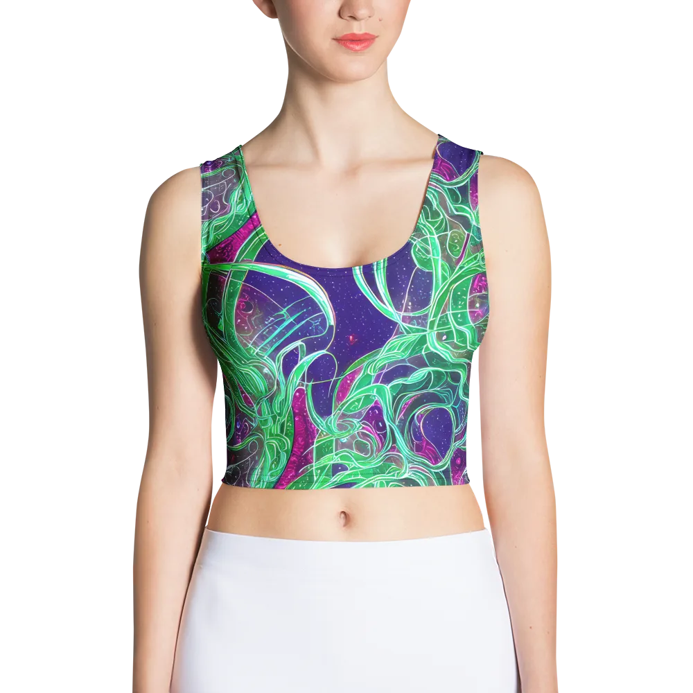 Emerald Starflow on Crop Top — Front
