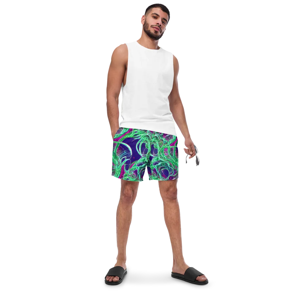 Emerald Starflow on Swim Trunks — Front