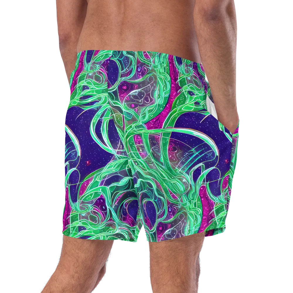 Emerald Starflow on Swim Trunks — Right Back