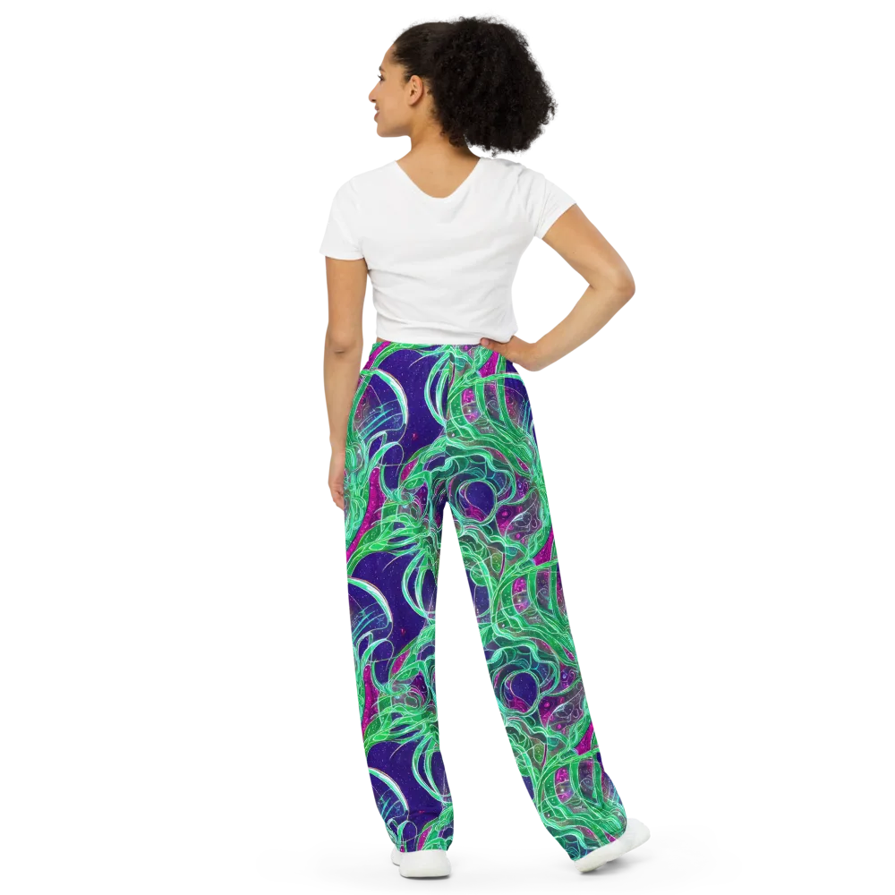 Emerald Starflow on Wide-Leg Pants — Back