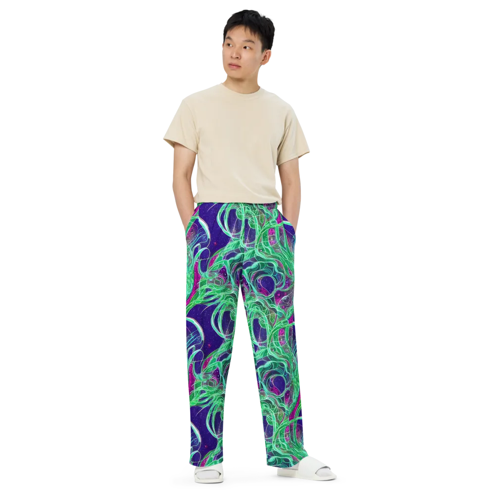 Emerald Starflow on Wide-Leg Pants — Front