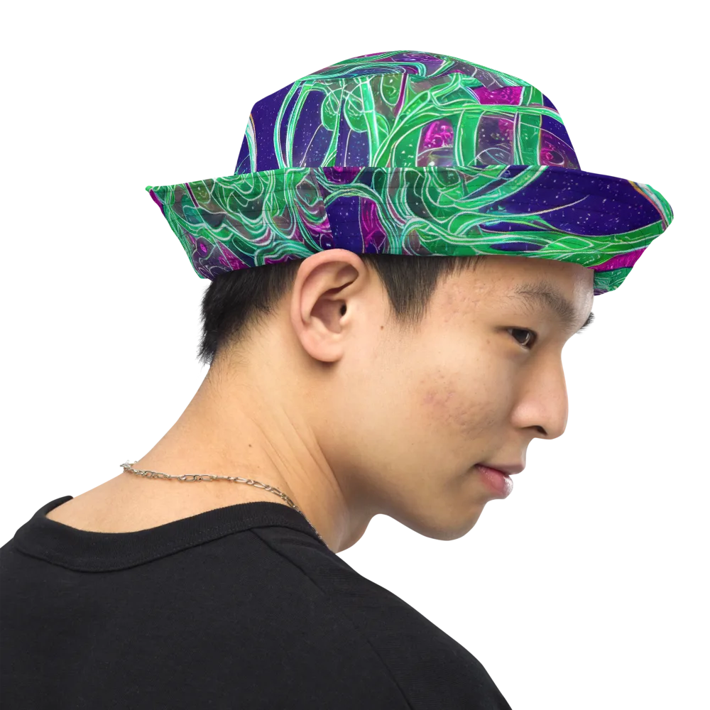Emerald Starflow on Reversible Bucket Hat — Right Outside