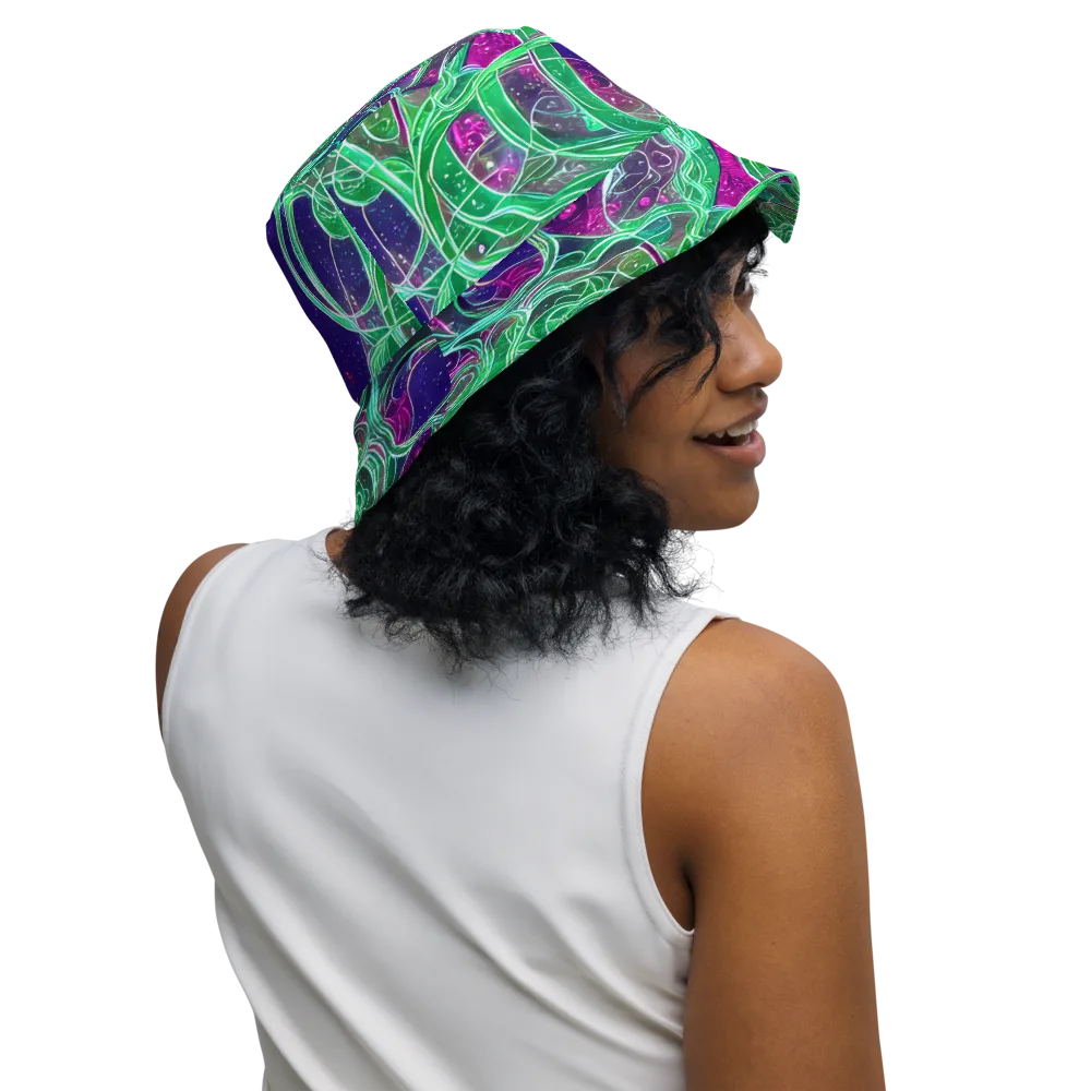 Emerald Starflow on Reversible Bucket Hat — Right Outside