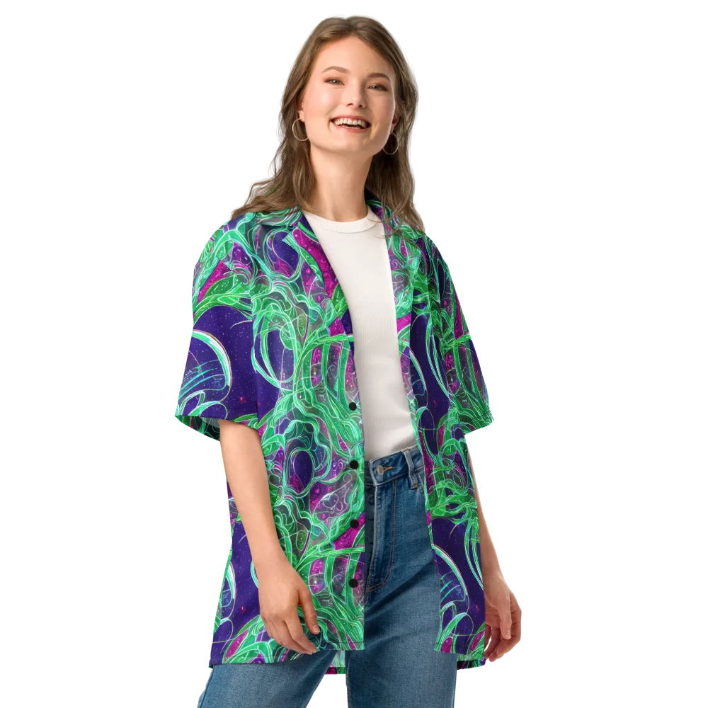 Emerald Starflow on Button Shirt — Front
