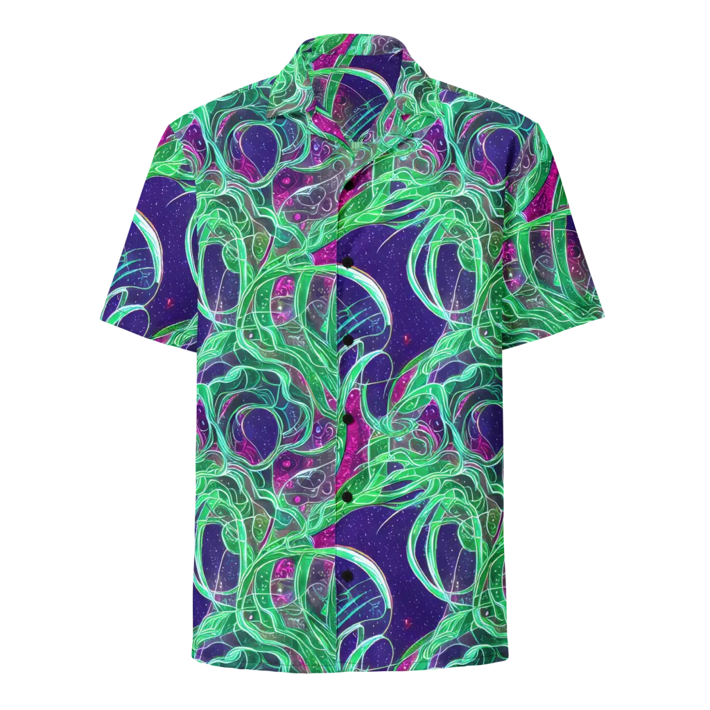 Emerald Starflow on Button Shirt — Front