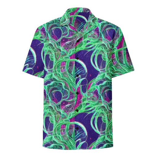 Emerald Starflow on a Button Shirt