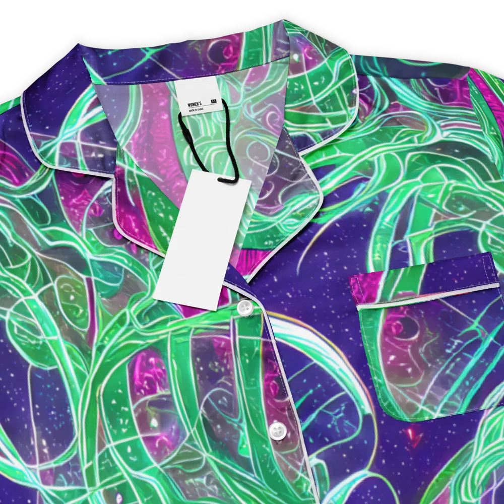 Emerald Starflow on Women's Short Sleeve Pajama Top — Product details