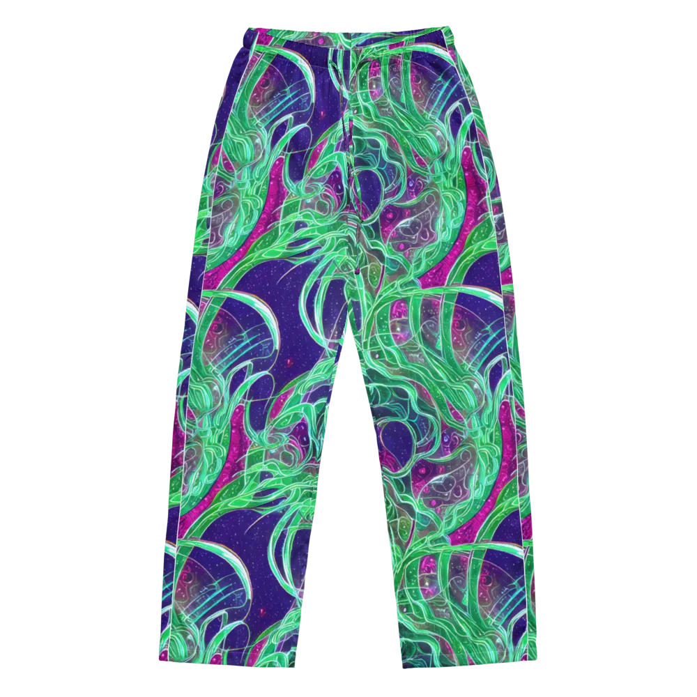 Emerald Starflow on Women's Pajama Pants — Front