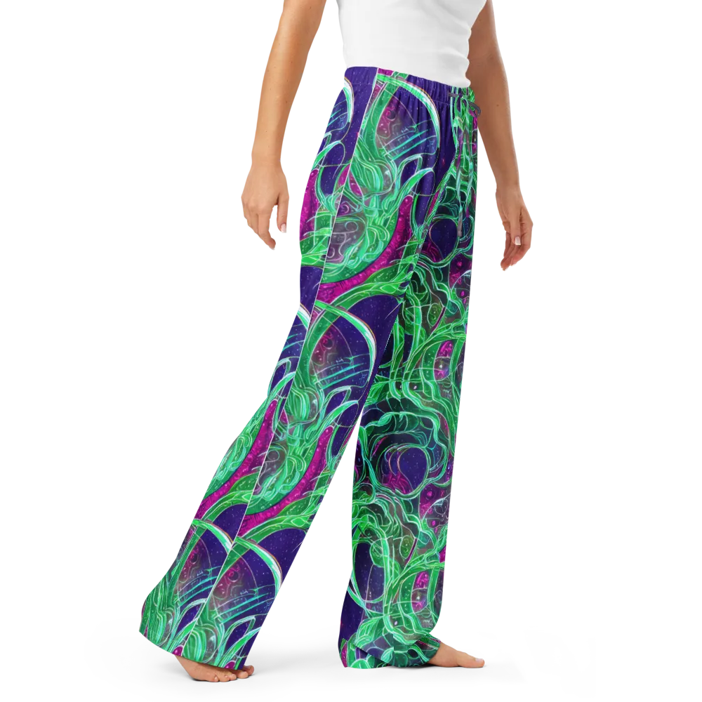 Emerald Starflow on Women's Pajama Pants — Right Front