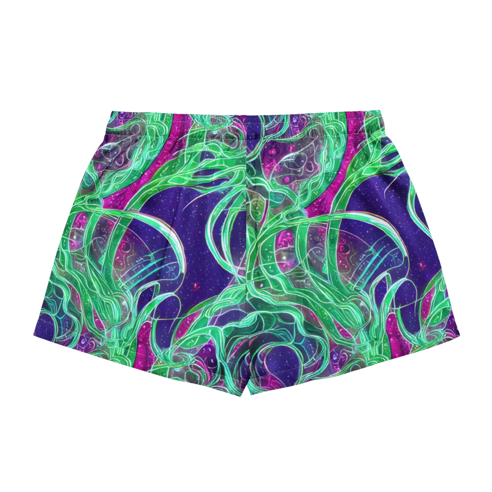 Emerald Starflow on Women's Pajama Shorts — Back