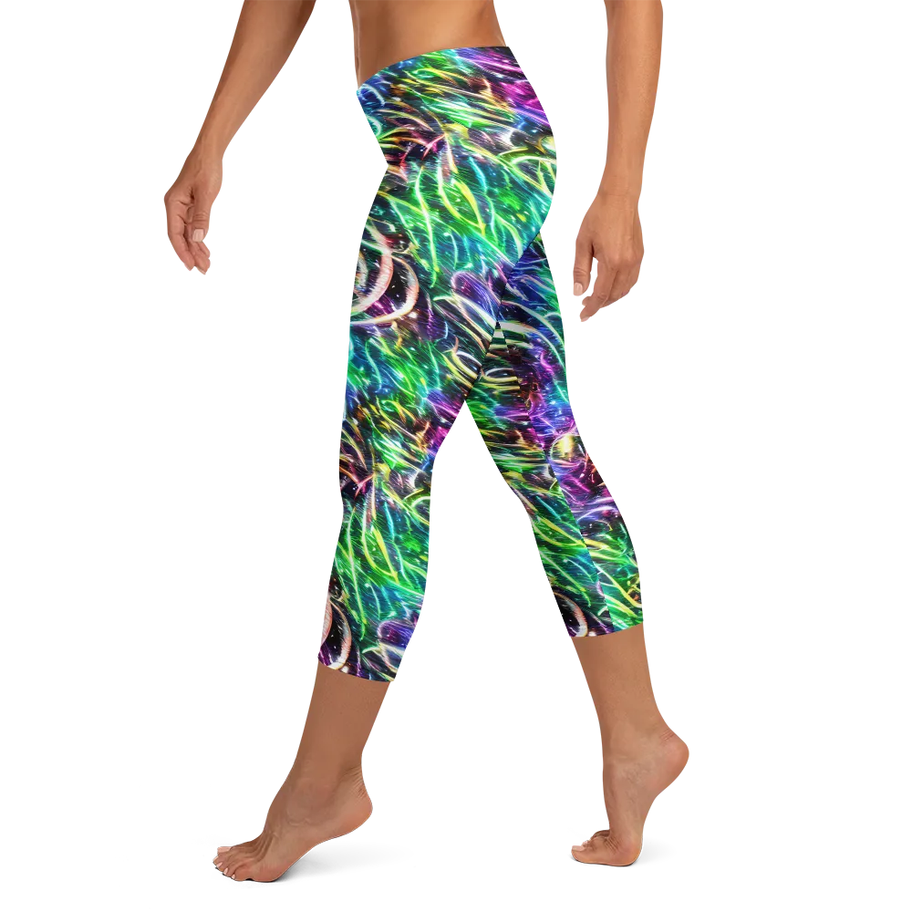 Nightglow Waves on Capri Leggings — Left