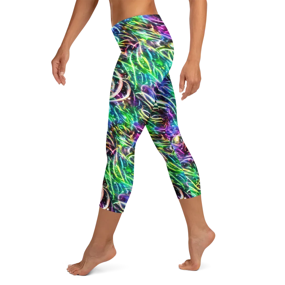 Nightglow Waves on Capri Leggings — Left