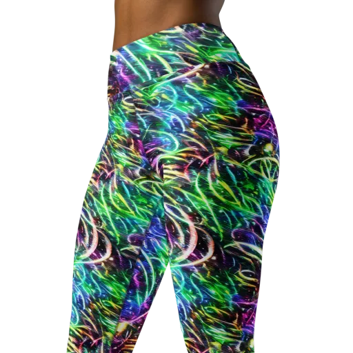 Nightglow Waves on a Yoga Leggings