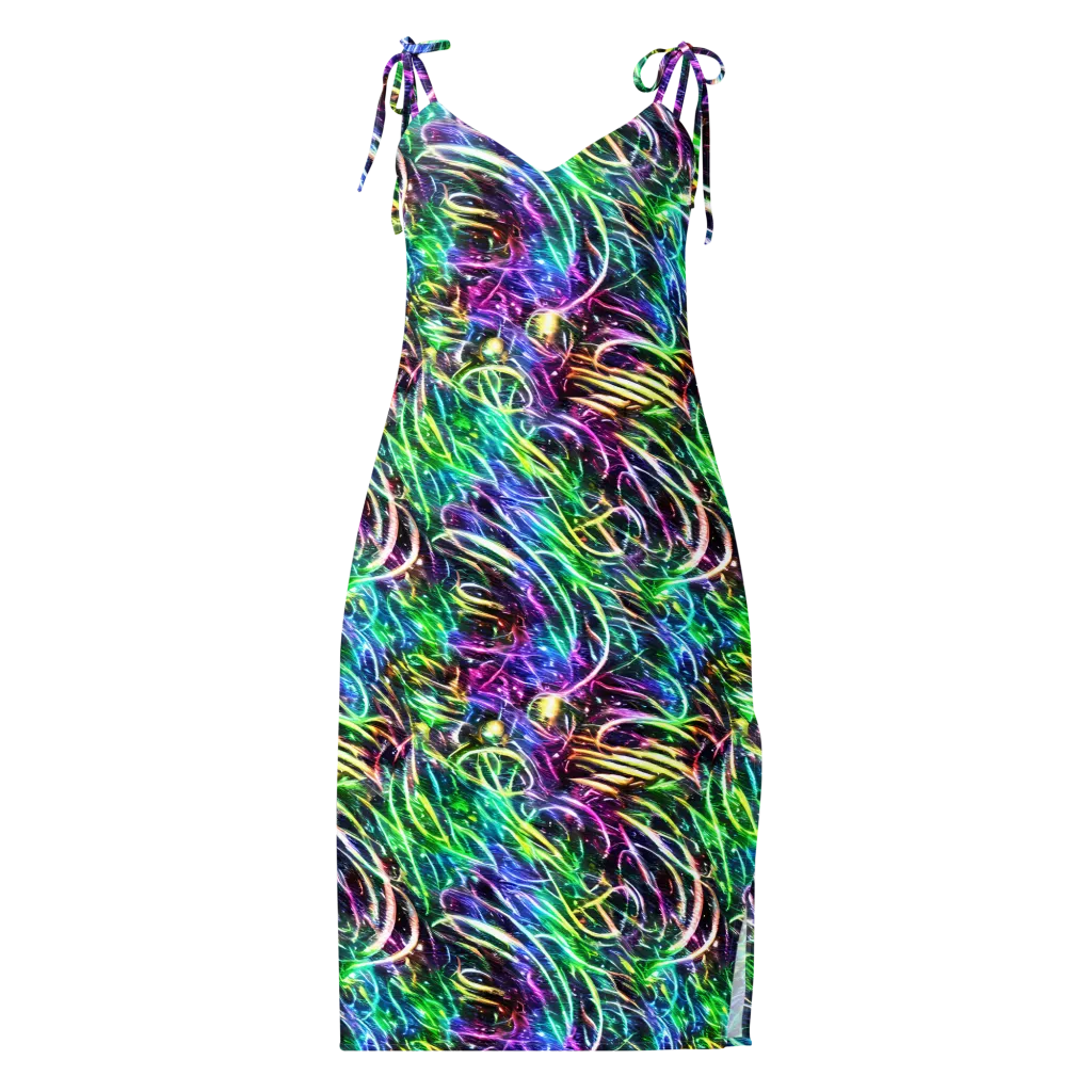 Nightglow Waves on Slip Dress — Front
