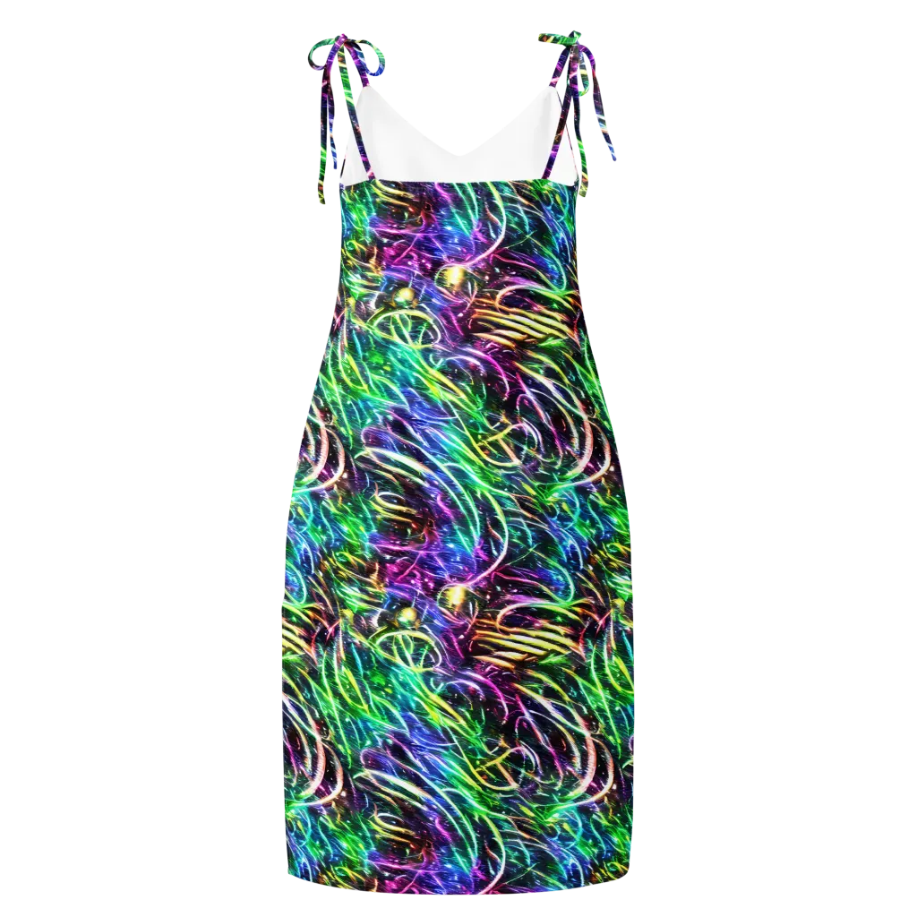 Nightglow Waves on Slip Dress — Back