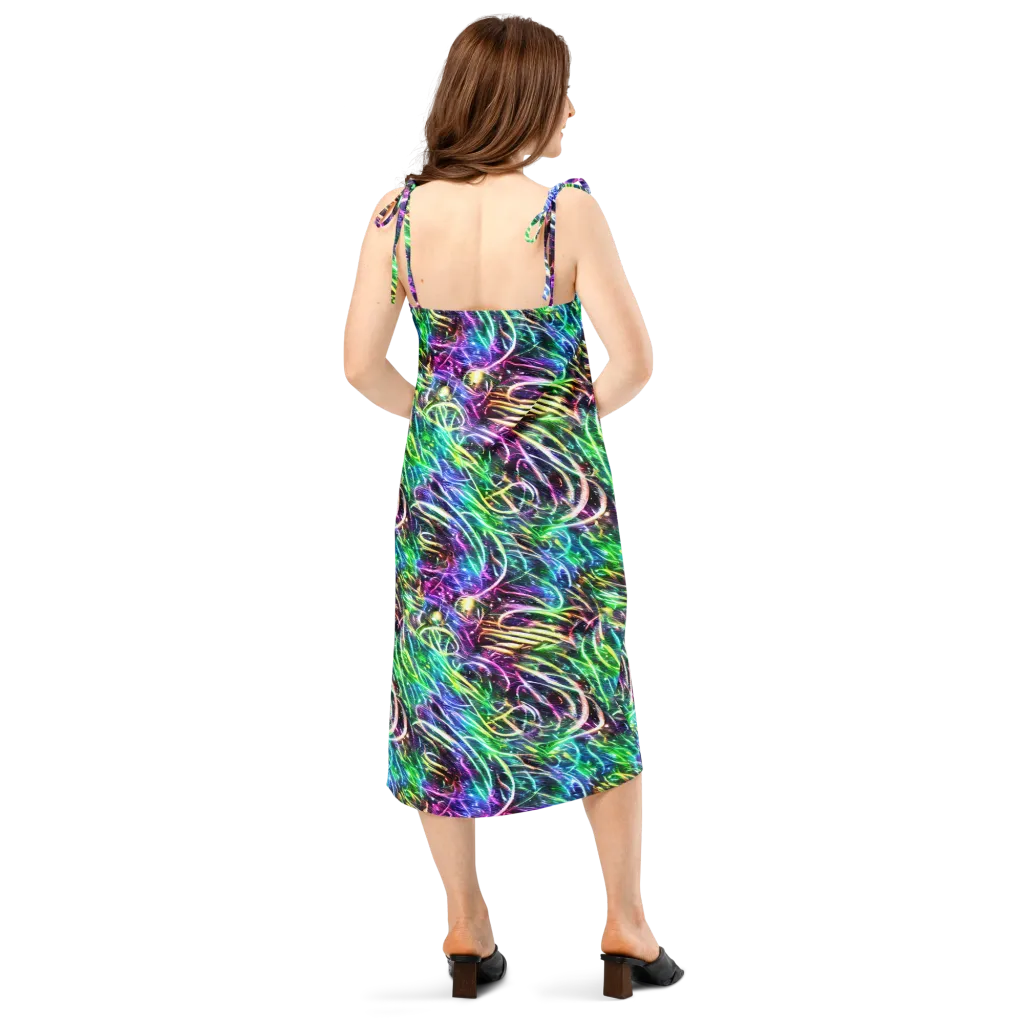 Nightglow Waves on Slip Dress — Back