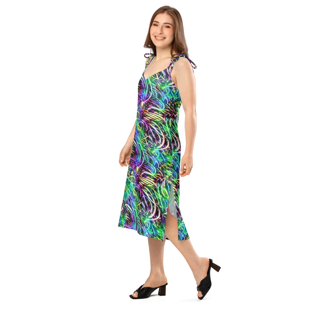 Nightglow Waves on Slip Dress — Left Front