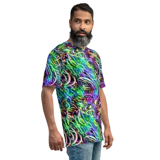 Nightglow Waves on a Men's Crew Neck T-Shirt