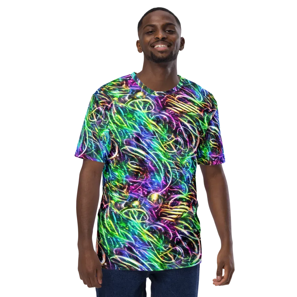 Nightglow Waves on Men's Crew Neck T-Shirt — Front