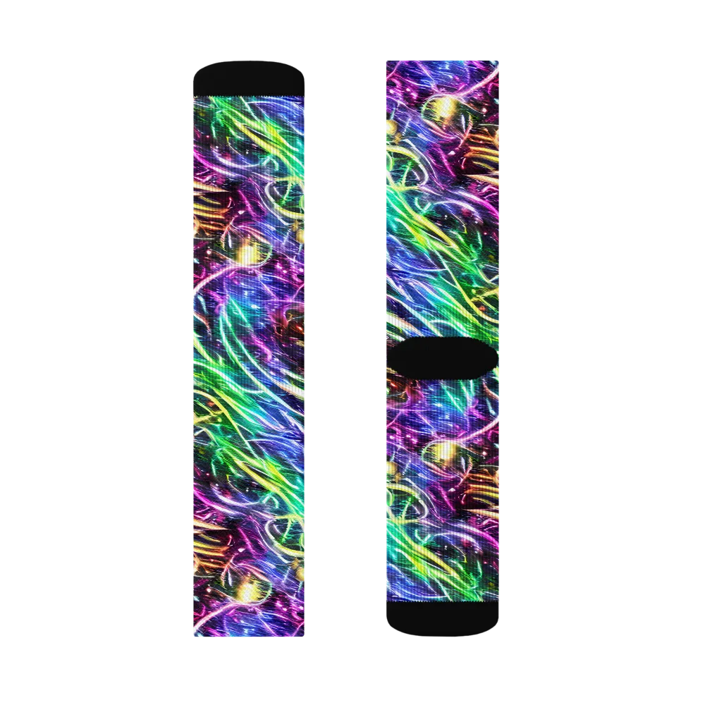 Nightglow Waves on Socks — Left Sock