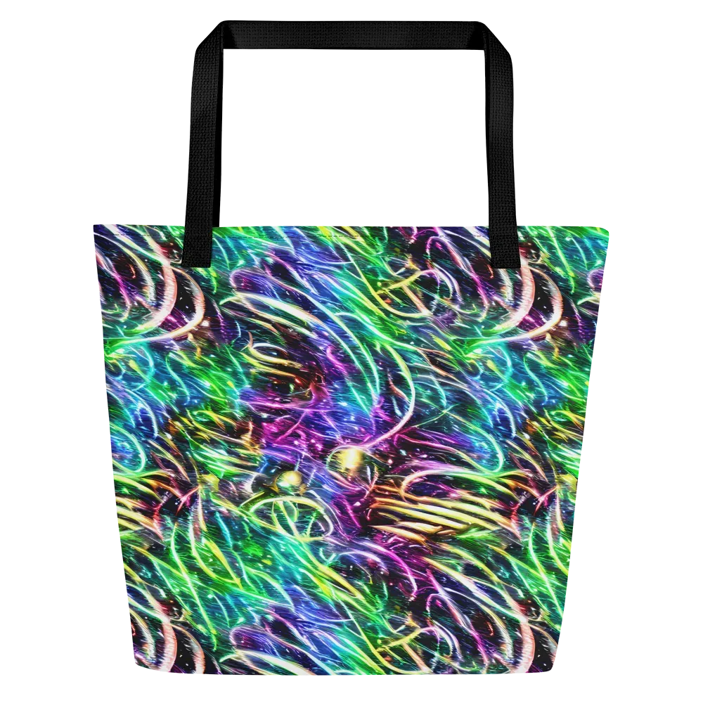 Nightglow Waves on Large Tote Bag W/ Pocket — Front