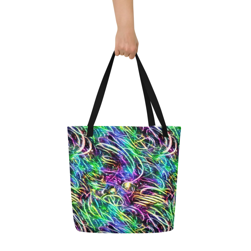 Nightglow Waves on Large Tote Bag W/ Pocket — Front