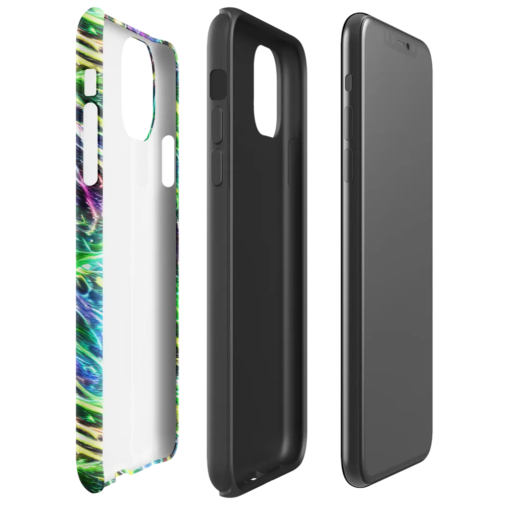 Nightglow Waves on Tough Case for iPhone® — Right