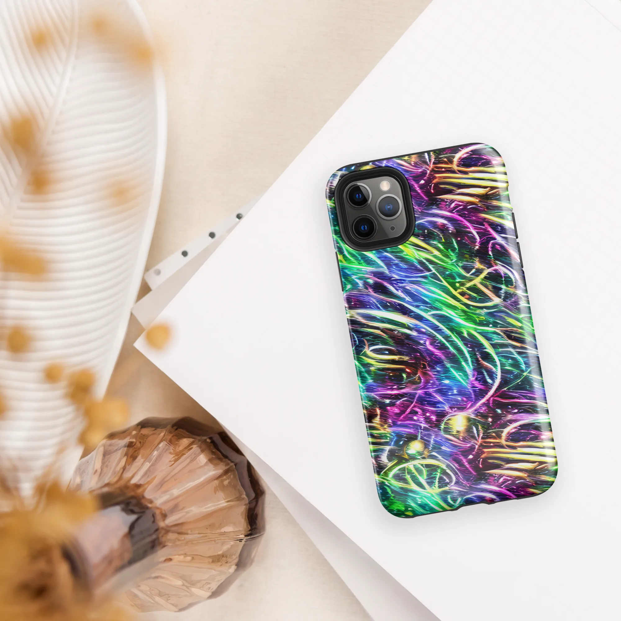 Nightglow Waves on Tough Case for iPhone® — Front
