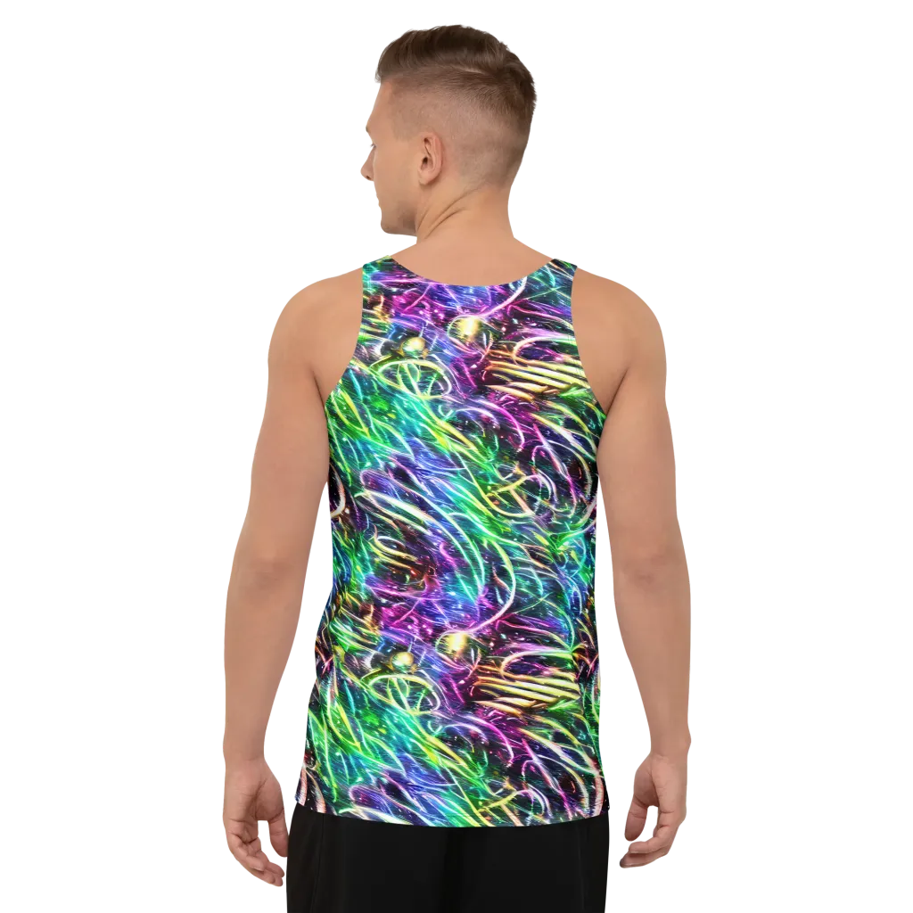 Nightglow Waves on Men's Tank Top — Back