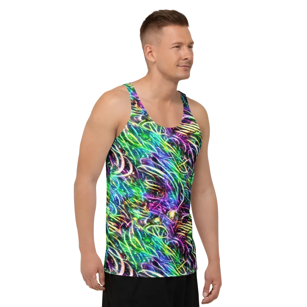 Nightglow Waves on Men's Tank Top — Right Front